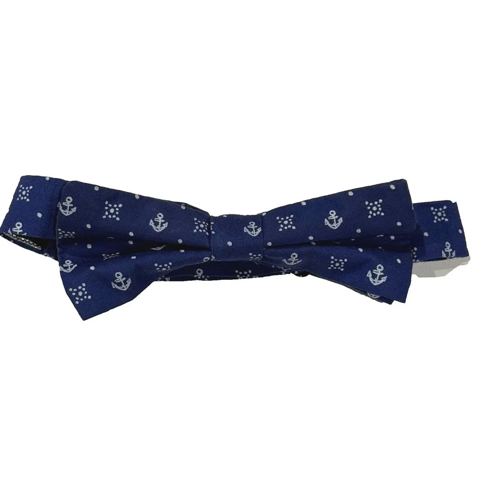 Bowtie Necktie Tie by Ted Baker Toddler Boy Kid Nautical Anchor Navy Blue Preppy